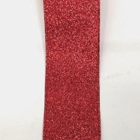 Red Sparkle Ribbon 63mm